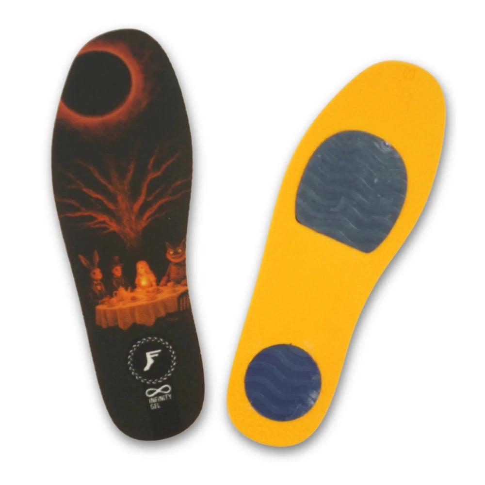 FP Kingfoam Flat 7mm Burman Tea Party Insoles Top Bottom View