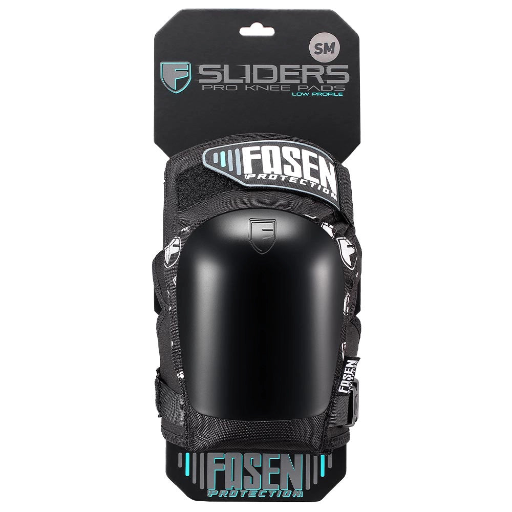 Fasen Sliders Pro Knee Pads Black With Header Packaging 