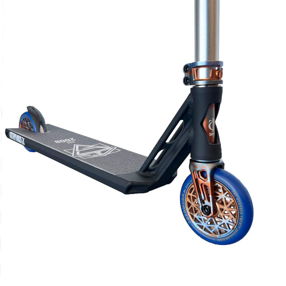 Fuzion x Oath Orange Blue Titanium Custom Scooter Tri-color parts 