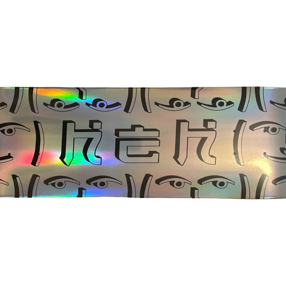 Montreal based company HEH OG Logo Holographic 7 ply canadian maple Skateboard Deck Close Up