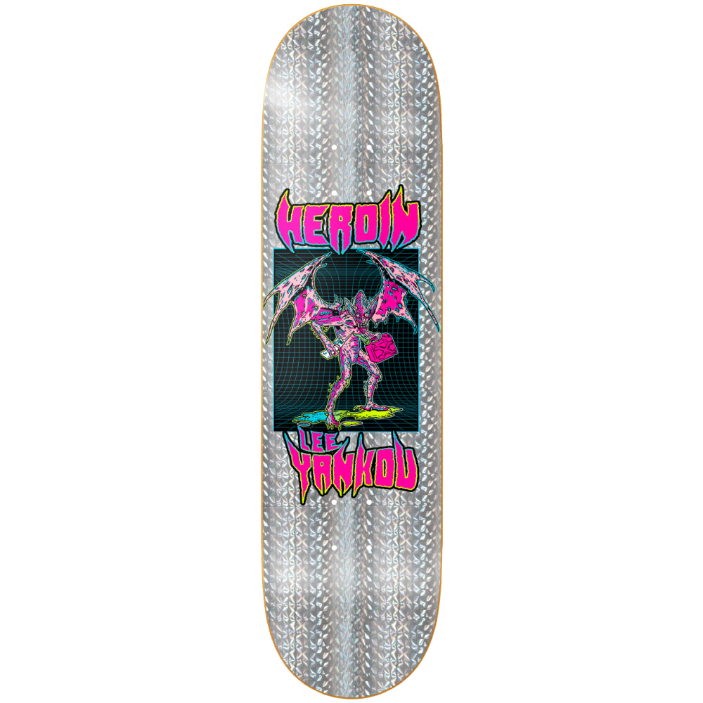 Heroin Hellscape Yankou 8.25 Skateboard Deck Bottom Design