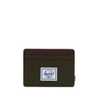 Herschel Charlie Cardholder Ivy Green / Chicory Coffee Front