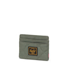 Herschel Charlie Quilted Capsule Cardholder Beetle Green Angle