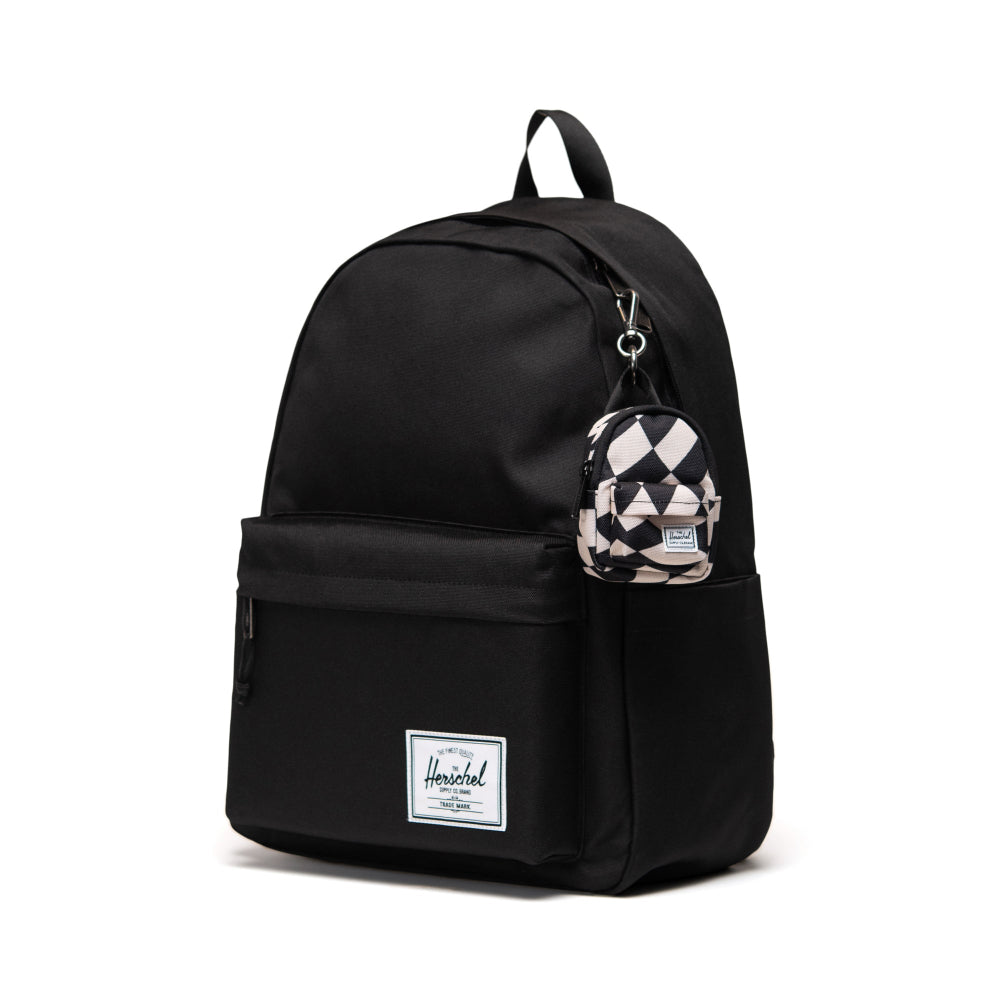 Herschel Classic Backpack Bag Charm Color Warped Checker Installed