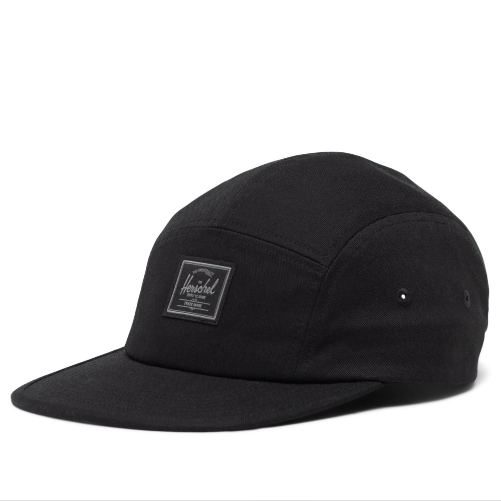 Herschel Glendale Cap Black Tonal Front Angle View 