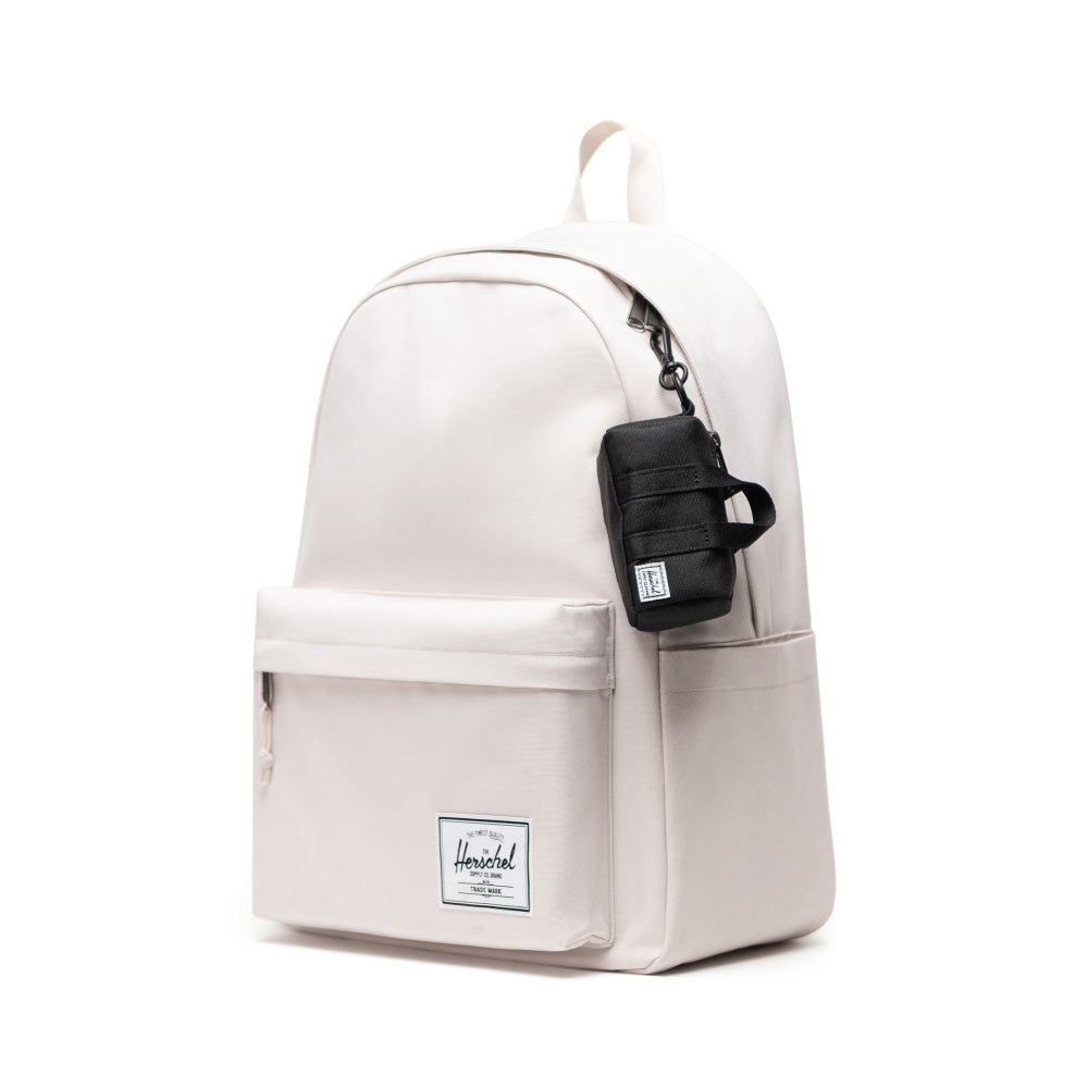 Herschel Novel Duffle Bag Charm Black Installed On Backpack
