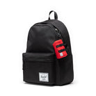 Herschel Novel Duffle Bag Charm Bright Red On A Black Bag