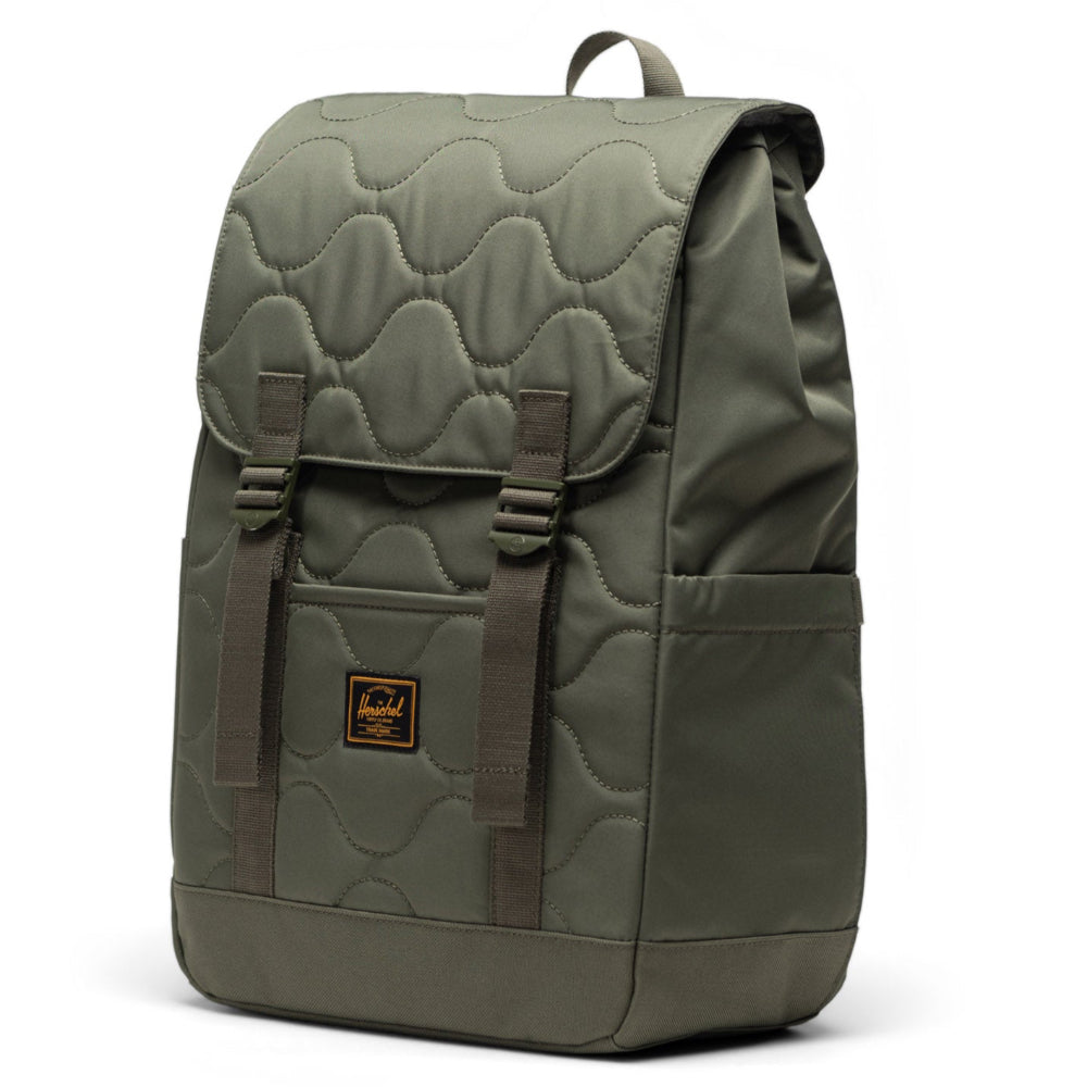 Herschel Retreat Small Capsule Quilted Backpack Beetle Side Angle