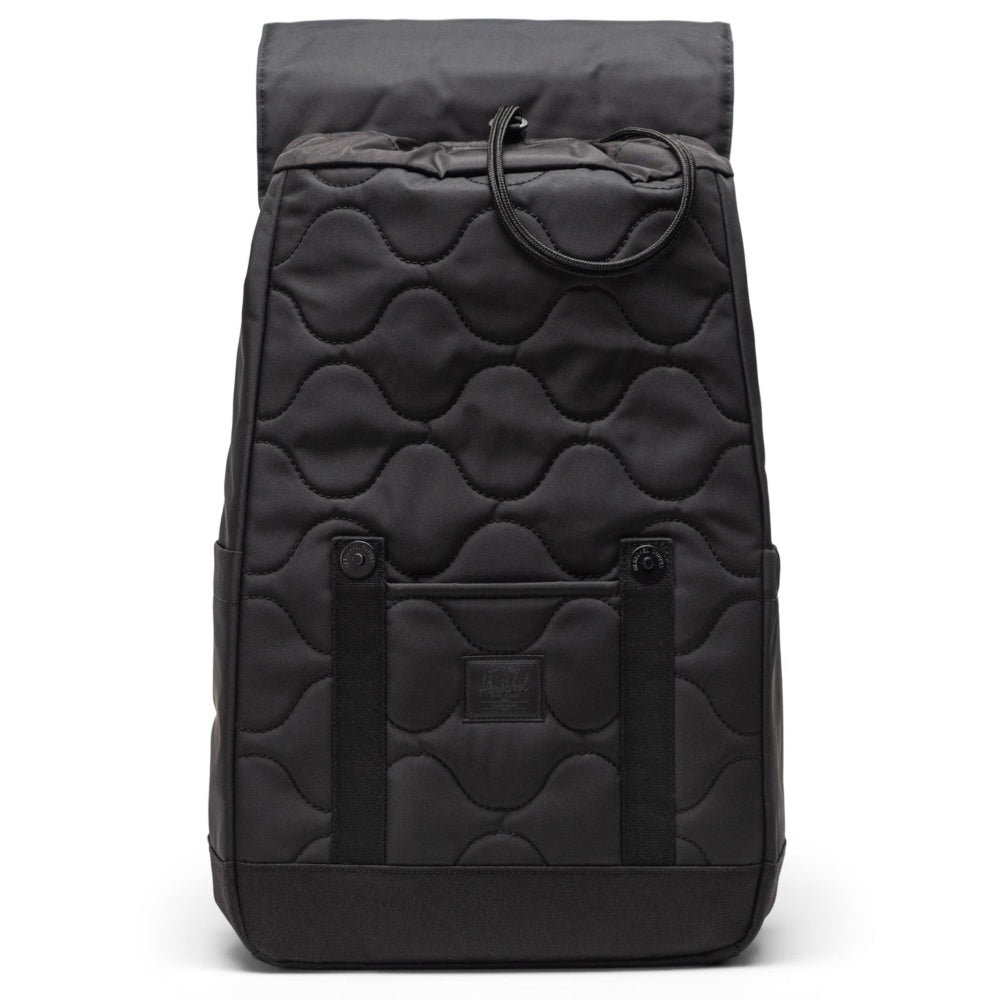 Herschel Retreat Small Capsule Quilted Backpack Black Front Opened