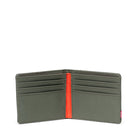 Herschel Roy Quilted Capsule Wallet Beetle Green Inside VIew