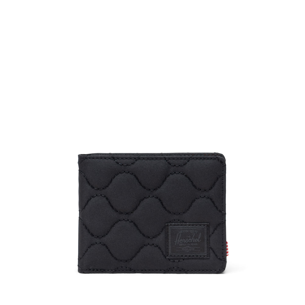 Herschel Roy Quilted Capsule Wallet Black Front View