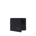 Herschel Roy Quilted Capsule Wallet Black Opened View