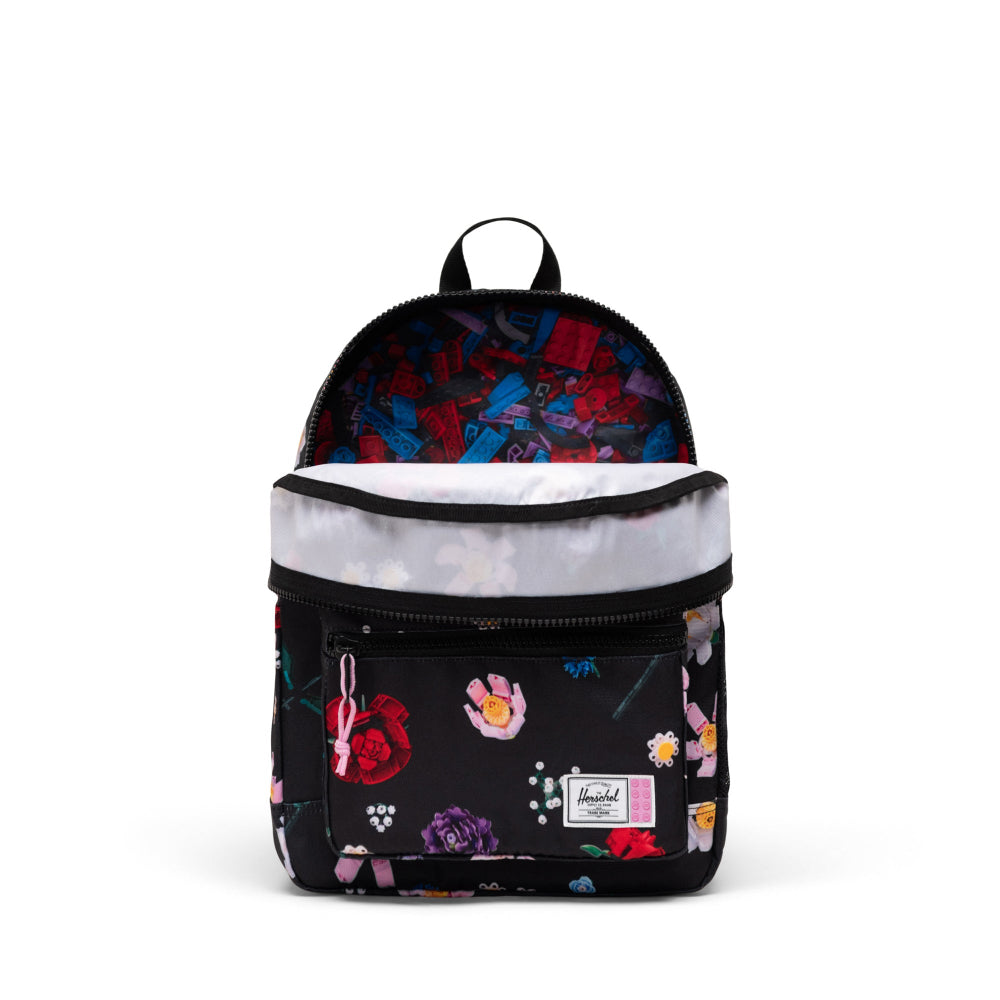 Herschel X LEGO Heritage Kids Backpack Falling Florals Opened View