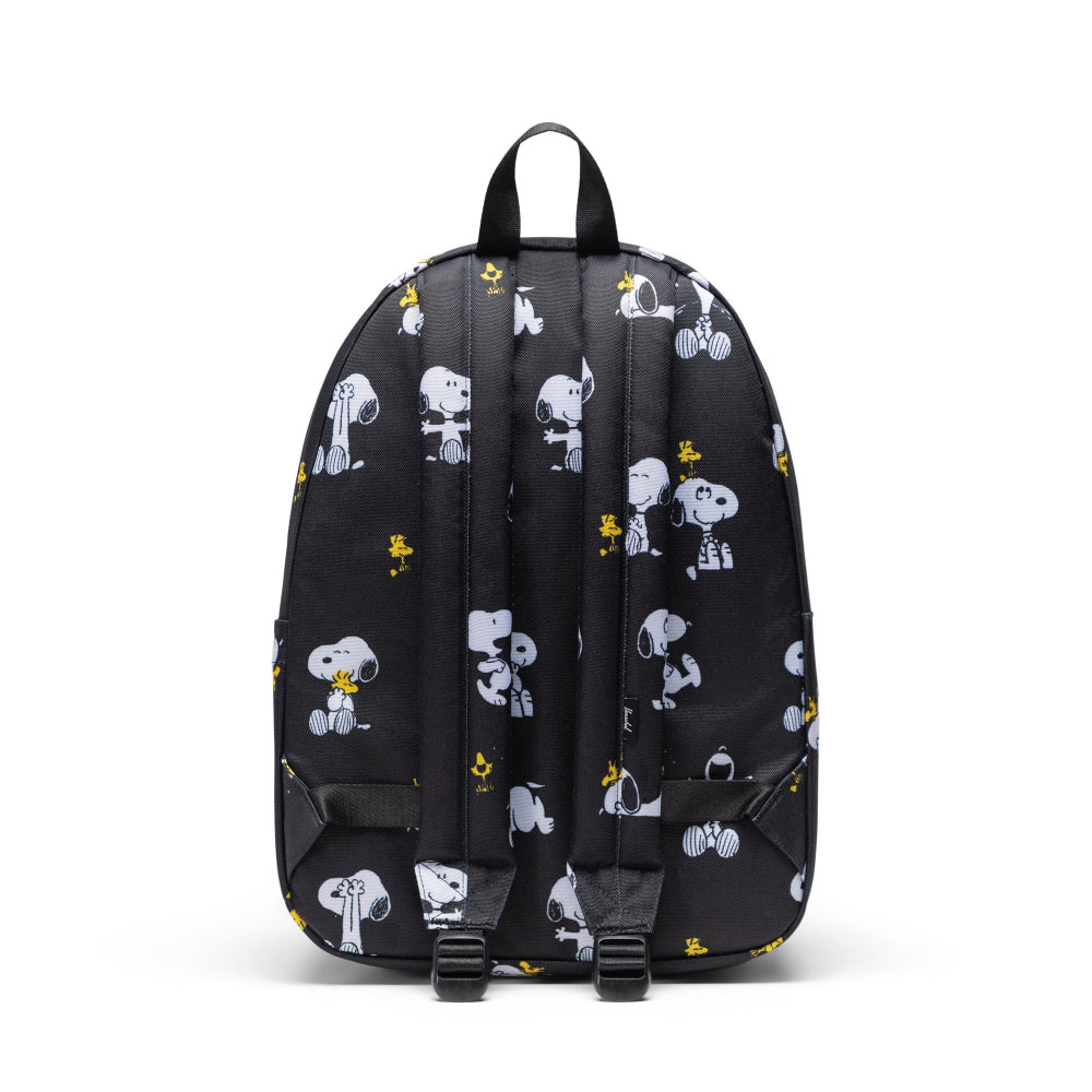 Herschel X Peanuts Classic Backpack Snoopy And Woodstock Black Back View