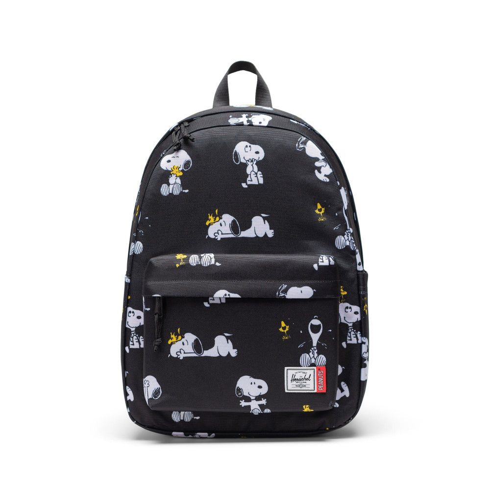 Herschel X Peanuts Classic Backpack Snoopy And Woodstock Black Front