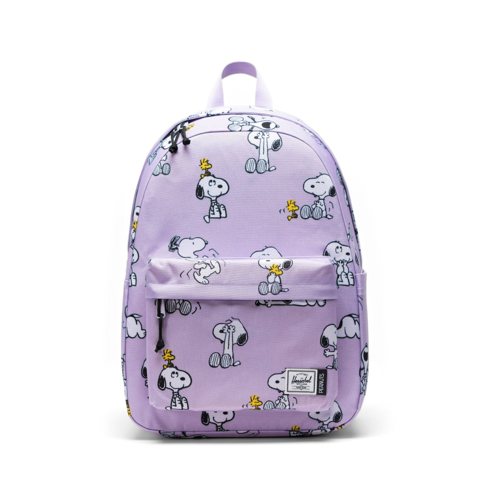 Herschel X Peanuts Classic Backpack Snoopy And Woodstock Pastel Purple Front