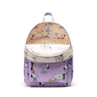 Herschel X Peanuts Classic Backpack Snoopy And Woodstock Pastel Purple Opened