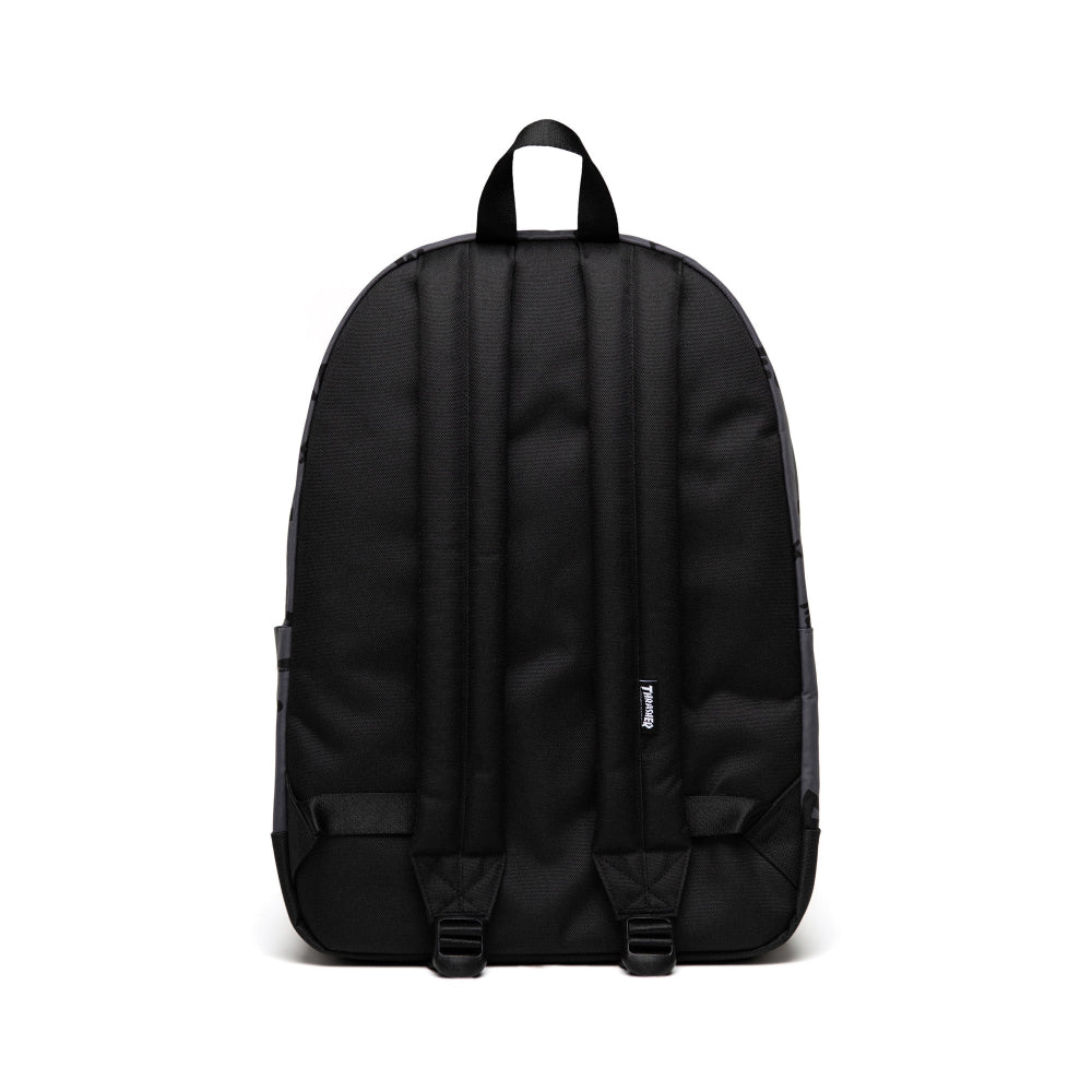 Herschel X Thrasher Classic XL Backpack Nylon Asphalt / Black Destroy Back View