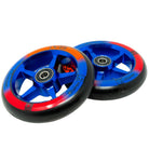 IVS Alloy 5-Spoke 110mm Scooter Wheels Blue Angle View