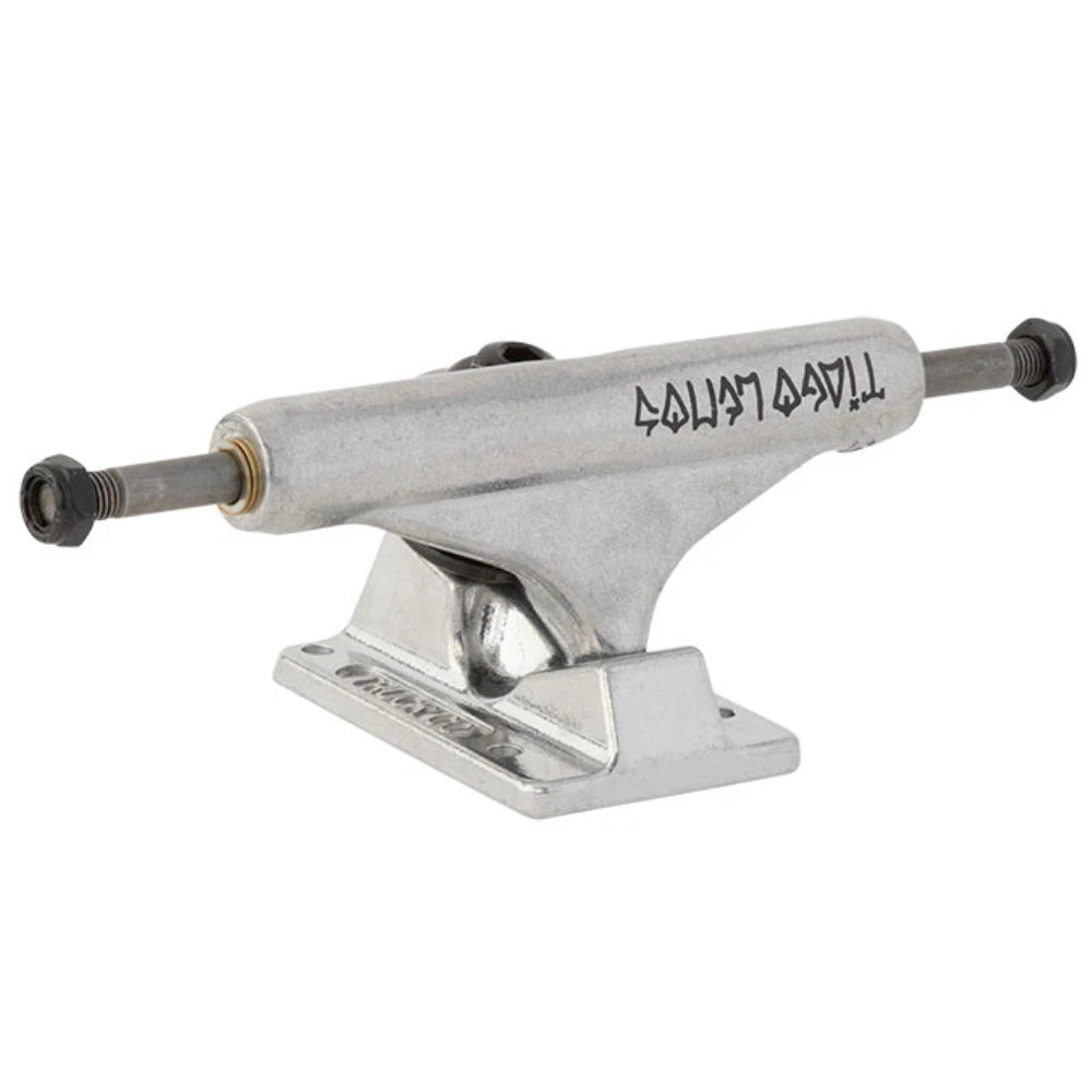 Independent Mid Tiago Lemos Inverted Kingpin Skateboard Trucks Angle Outside View With Design