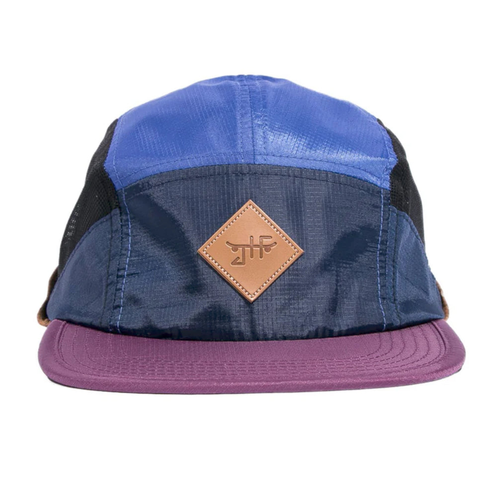 JHF Camp Fire 5-Panel Navy / Burgundy - Caps Front 