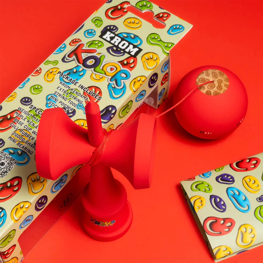 Krom Kolor Kendama Red With Box
