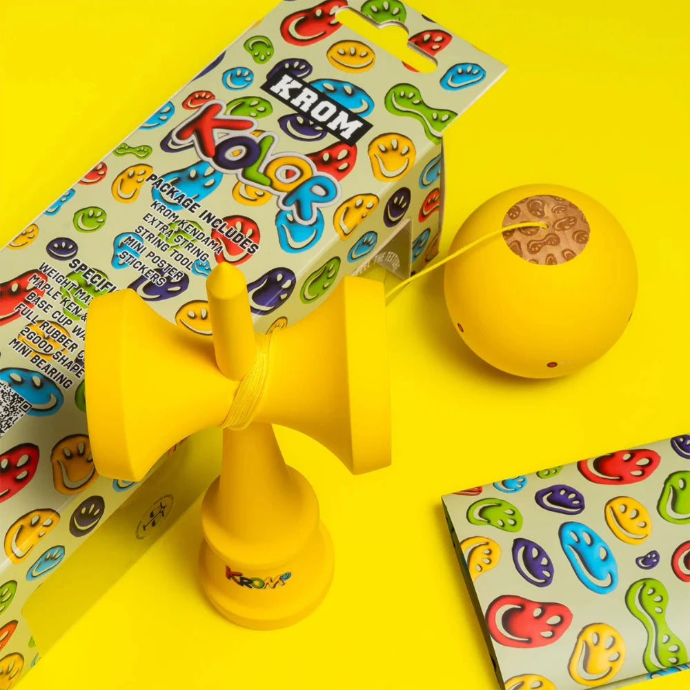 Krom Kolor Kendama Yellow with Box