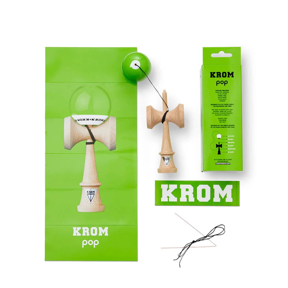 Krom Pop LOL Kendama Lime Green Package
