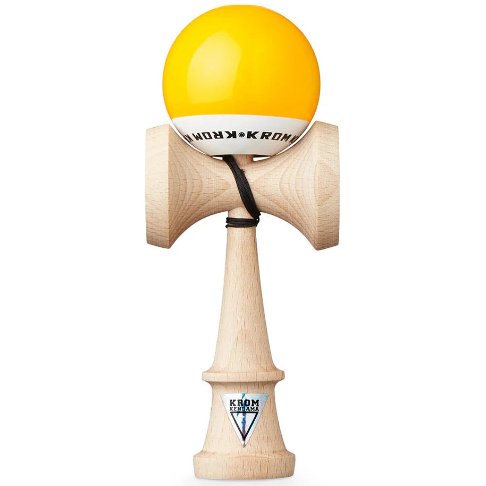 Krom Kendama POP LOL Blanc - Jeu D'adresse En Bois De Hêtre - Équilibre Parfait