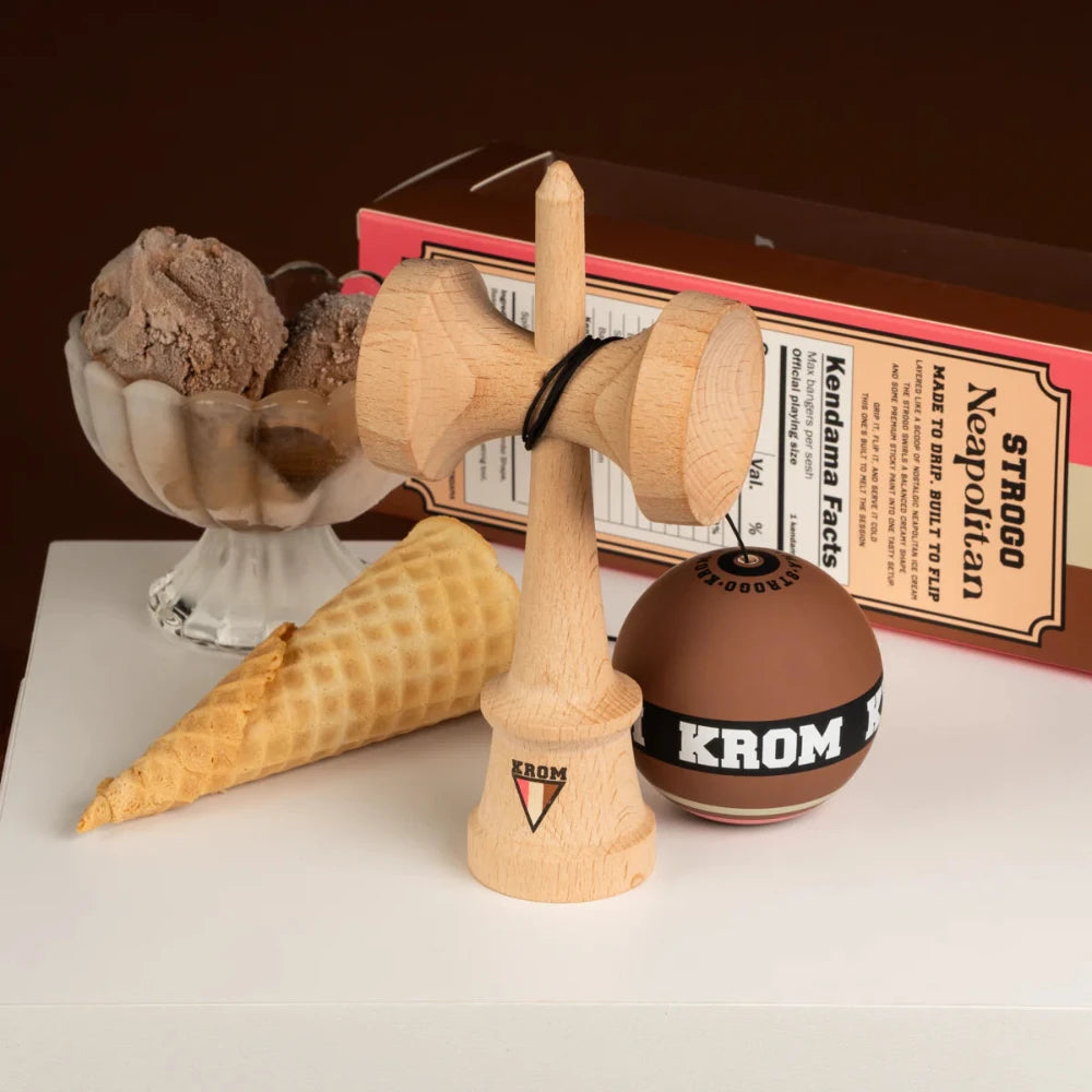 Krom Strogo Nea Chocolate Kendama Ice Cream Set Up