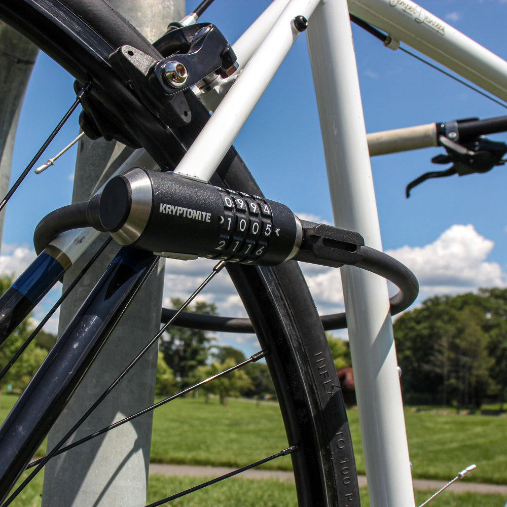 Kryptonite Kryptoflex 1265 Cable Bicycle Lock Locked on a bike