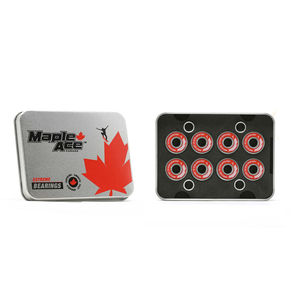 Maple Ace 608-2RS Super Fast - Skateboard bearings Red Open Box