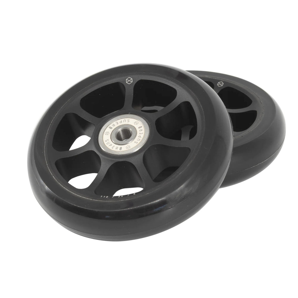 Native Format 110mm Scooter Wheels With SUPER8 Bearings Black