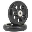Native Format 110mm Scooter Wheels With SUPER8 Bearings Black Angle Pair
