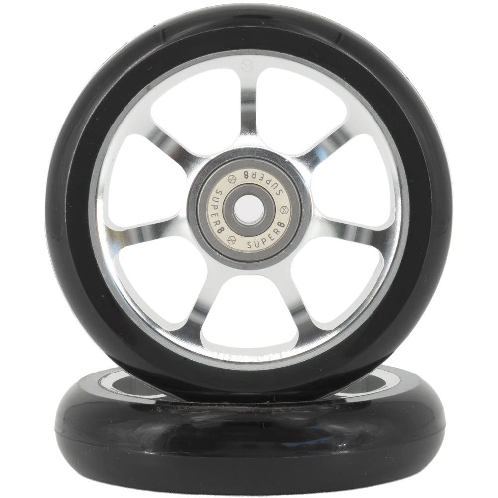 Native Format 110mm Scooter Wheels With SUPER8 Bearings Raw Stacked