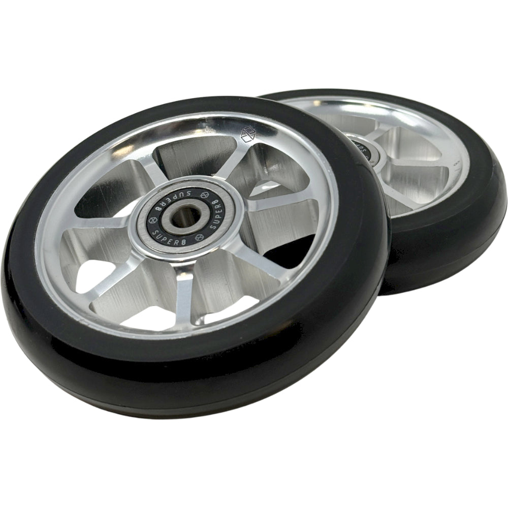 Native Profile 2 110mm Scooter Wheels Raw Pair With SUPER8 Bearings