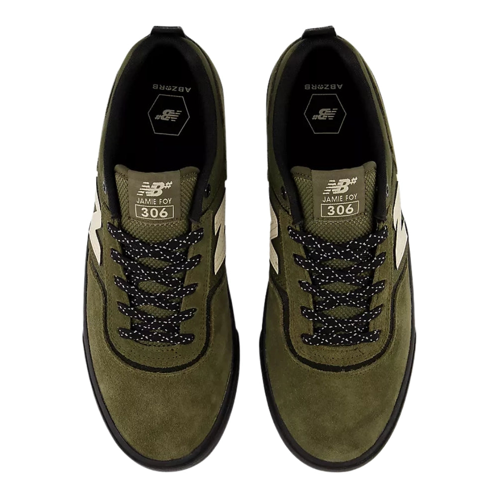 New Balance Numeric 306 Jamie Foy Olive / Black Top View