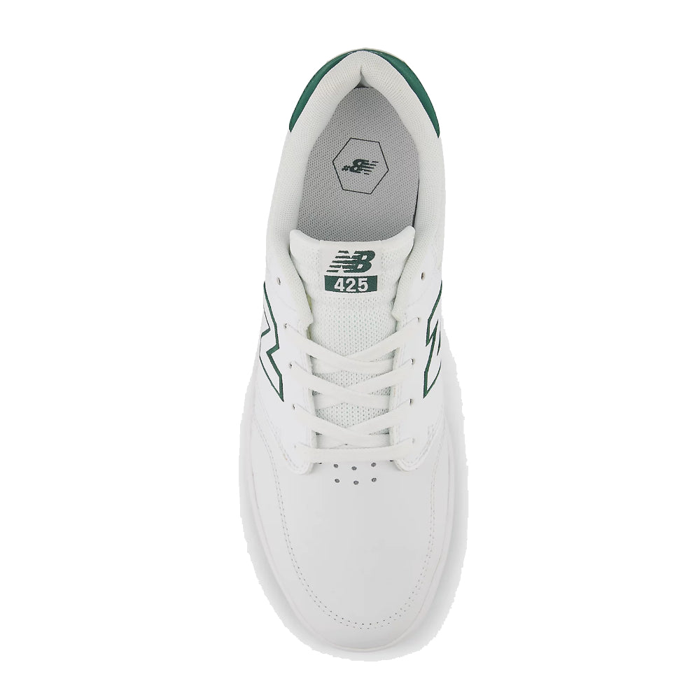 New Balance Numeric 425 White / Green - Shoes Top View 