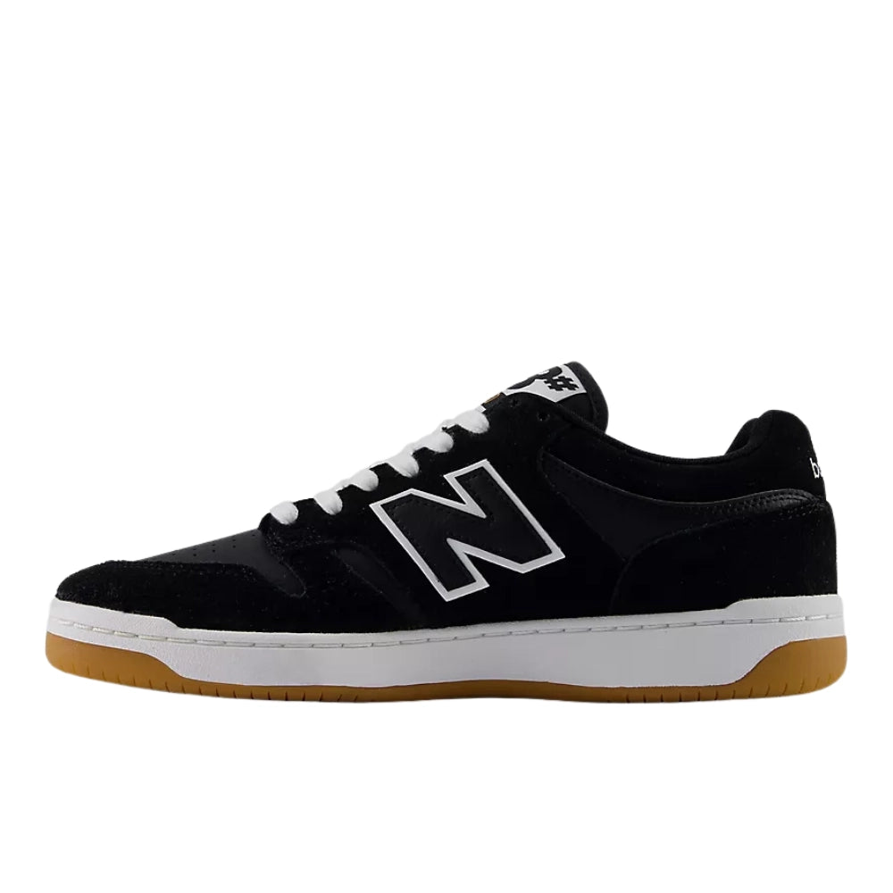 New Balance Numeric 480 Wide Shoes Black / White / Gum Inside View