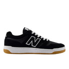 New Balance Numeric 480 Wide Shoes Black / White / Gum Outside View
