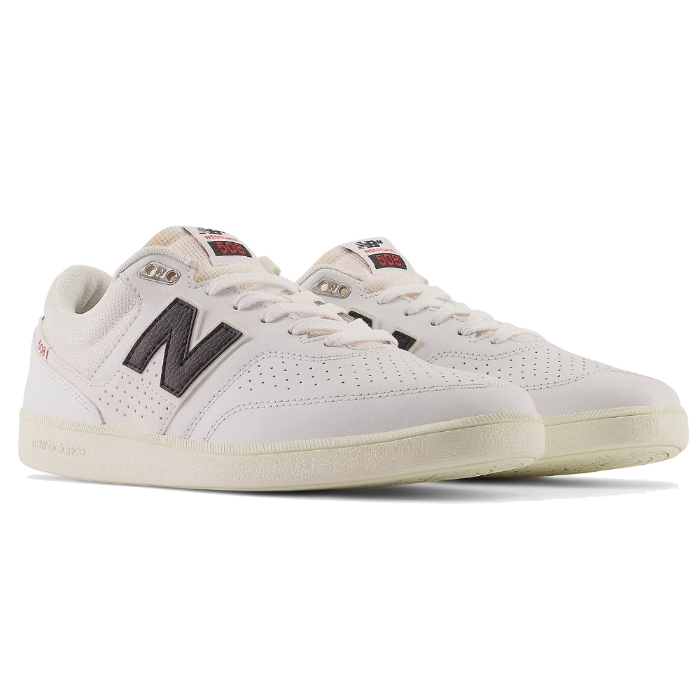 New Balance Numeric Brandon Westgate 508 White With Black Shoes Pair Angle