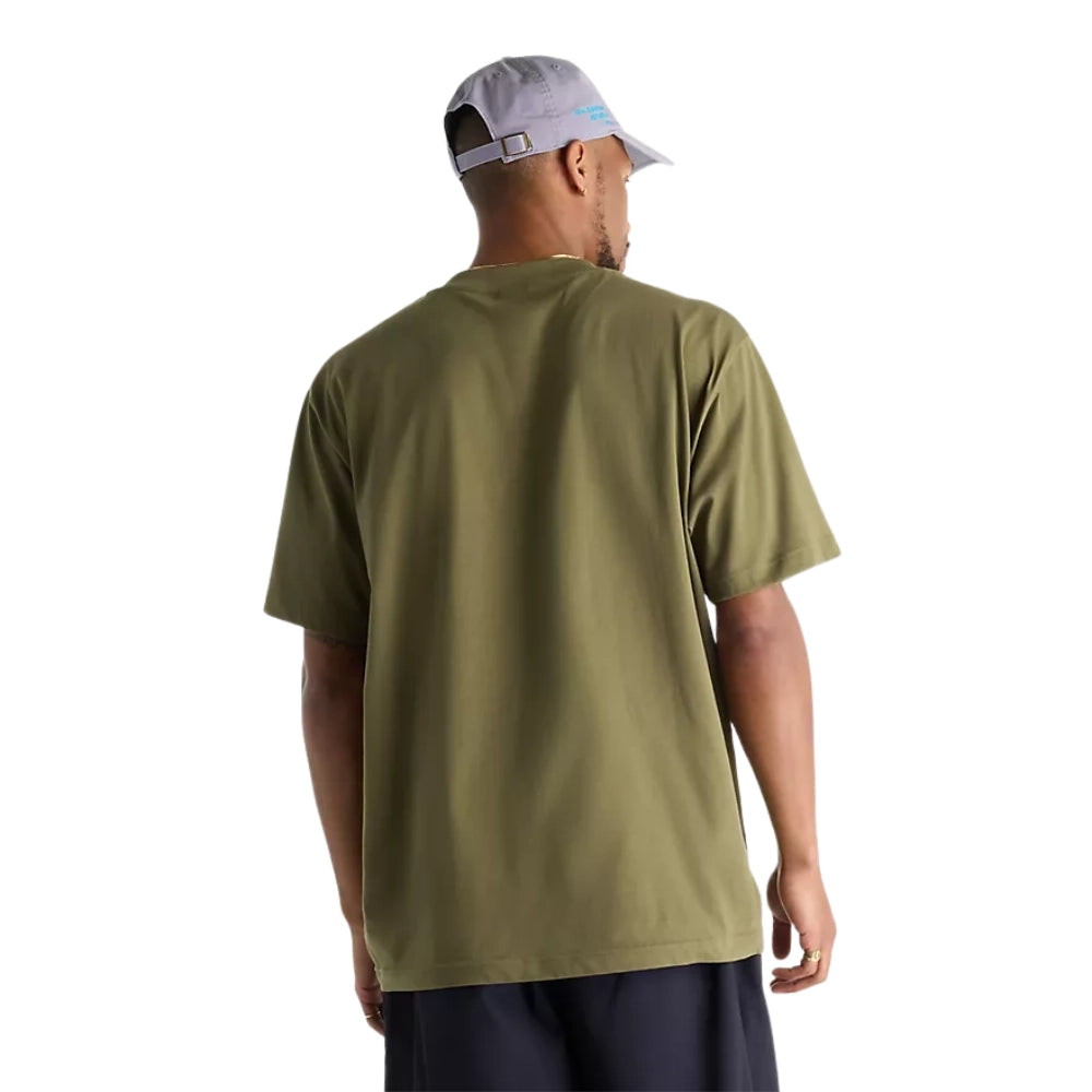 New Balance Numeric Cotton T-Shirt Wakame Green Back View