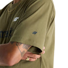 New Balance Numeric Cotton T-Shirt Wakame Green Side Shirt Logo