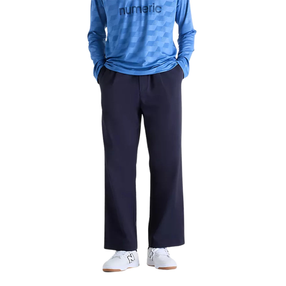 New Balance Numeric Pleated Standard Pants Dark Night Blue Front View
