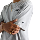 New Balance Numeric Small Logo T-Shirt Athletic Grey Side Logo Close Up