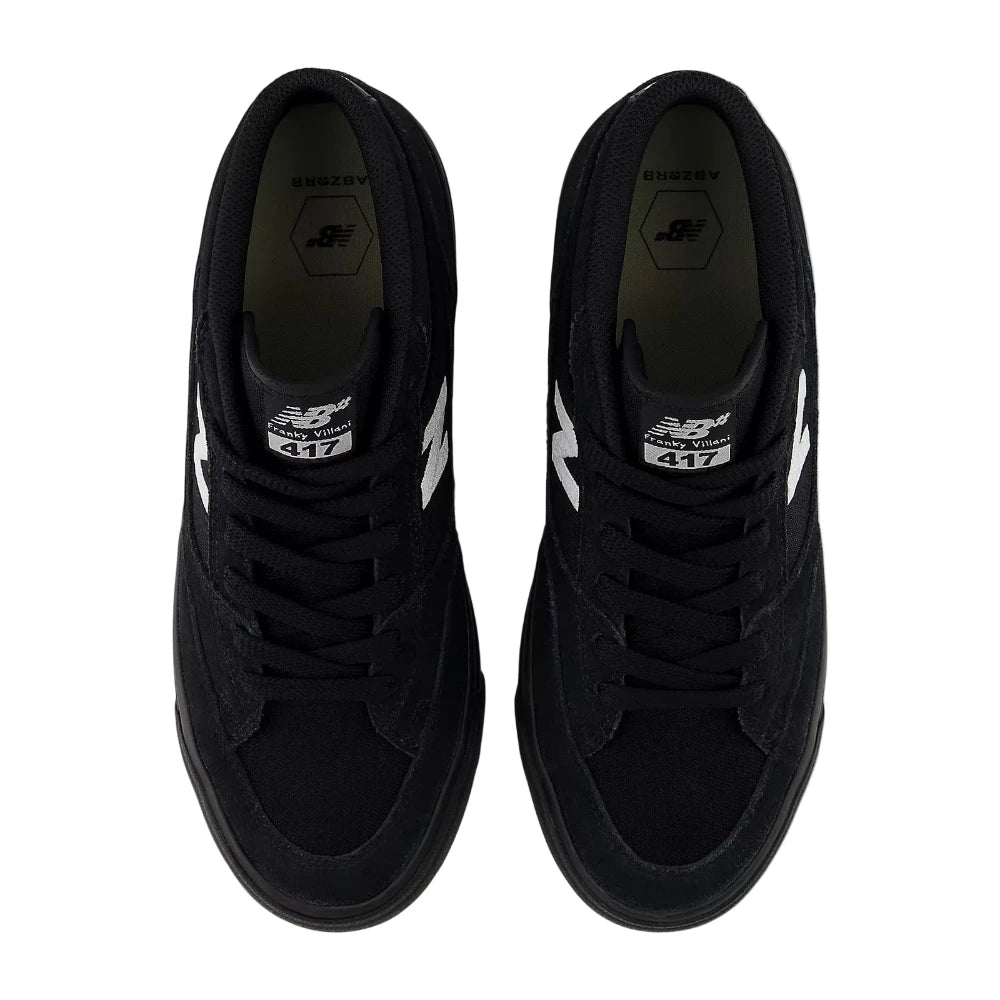 New Balance Numeric 417 Franky Villani Shoes Black / White Top View