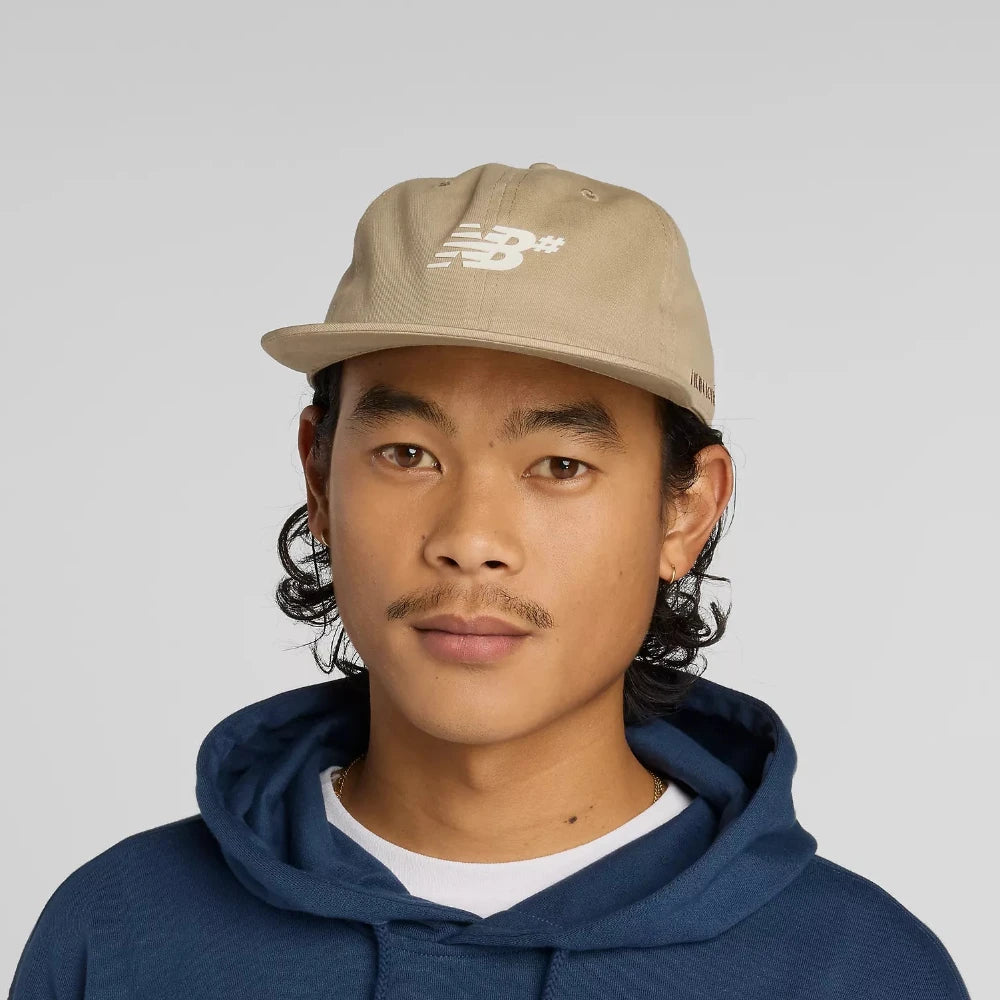 New Balance Numeric Deconstructed Flat Brim Hat Stoneware Model View