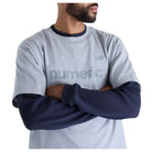 New Balance Numeric Jersey Cotton T-Shirt Athletic Grey Front Logo