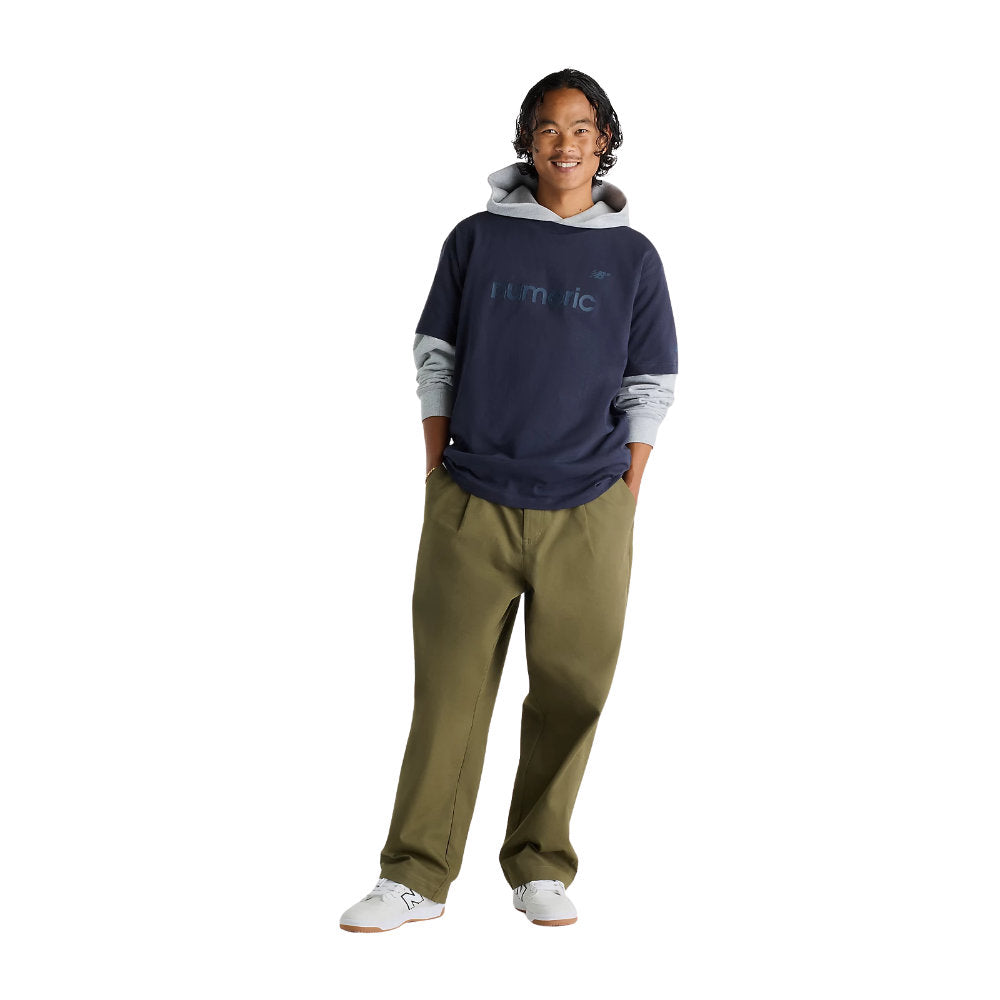 New Balance Numeric Jersey Cotton T-Shirt Dark Night Blue Model Front