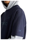 New Balance Numeric Jersey Cotton T-Shirt Dark Night Blue Side Numeric Logo Close Up